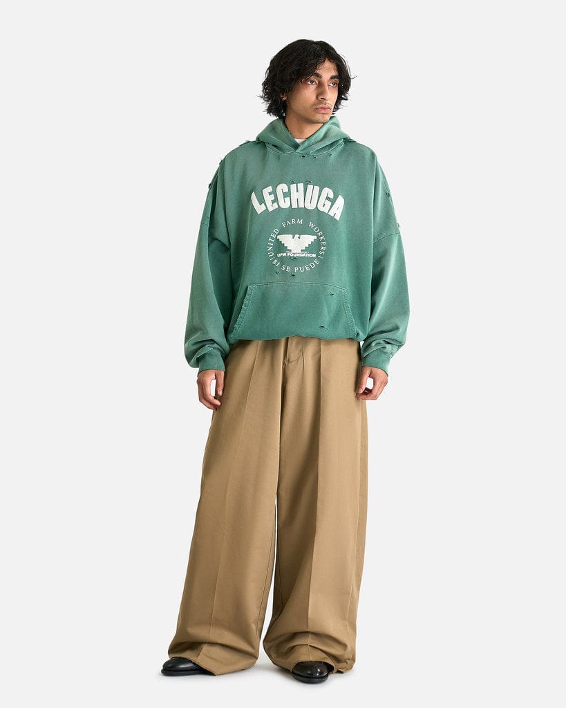 Willy Chavarria Men's Sweater "Lechuga" Hooligan Hoodie in Lechuga Green