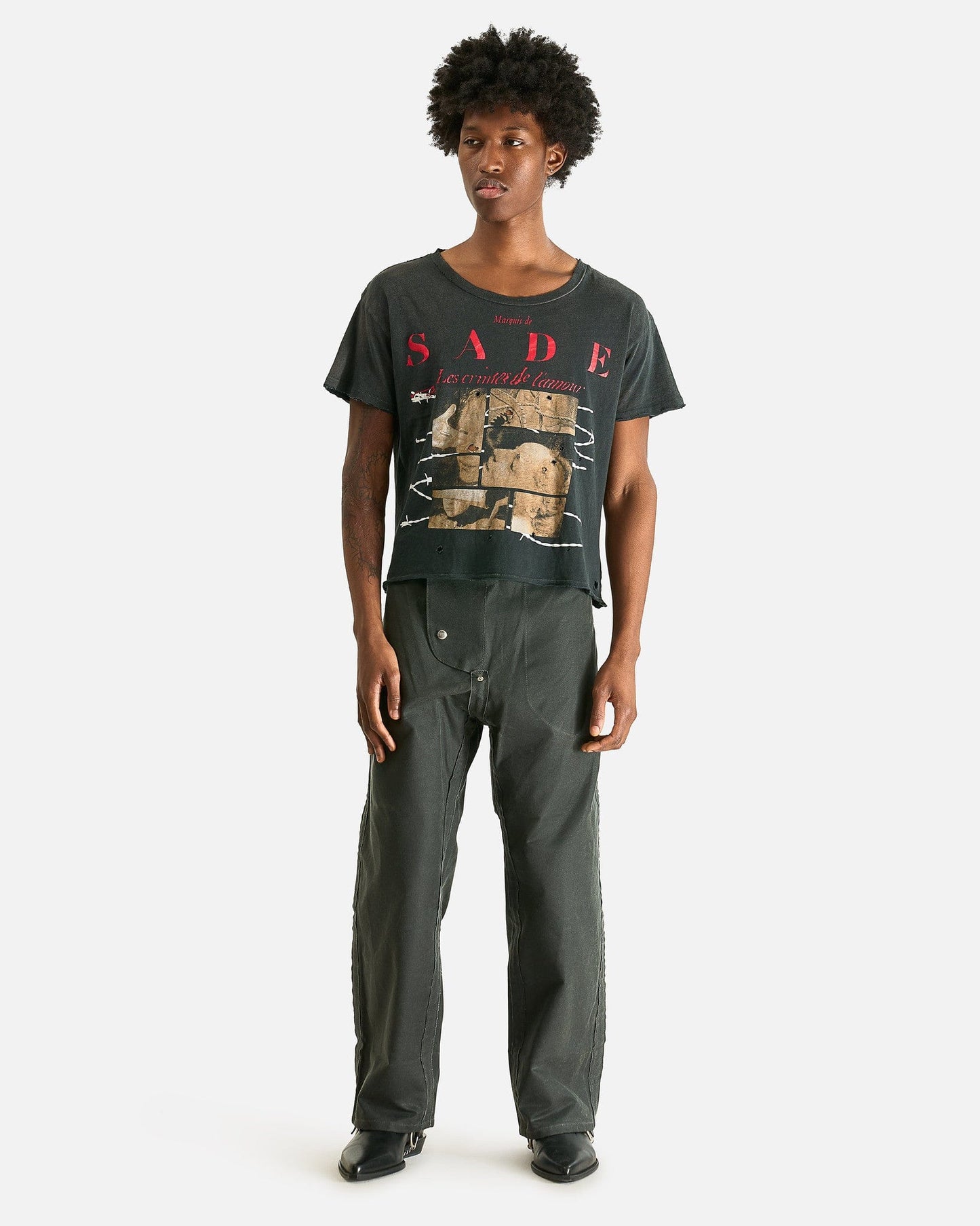 Enfants Riches Deprimes Men's T-Shirts Les Crimes De L'Amour T-Shirt in Thrashed Black