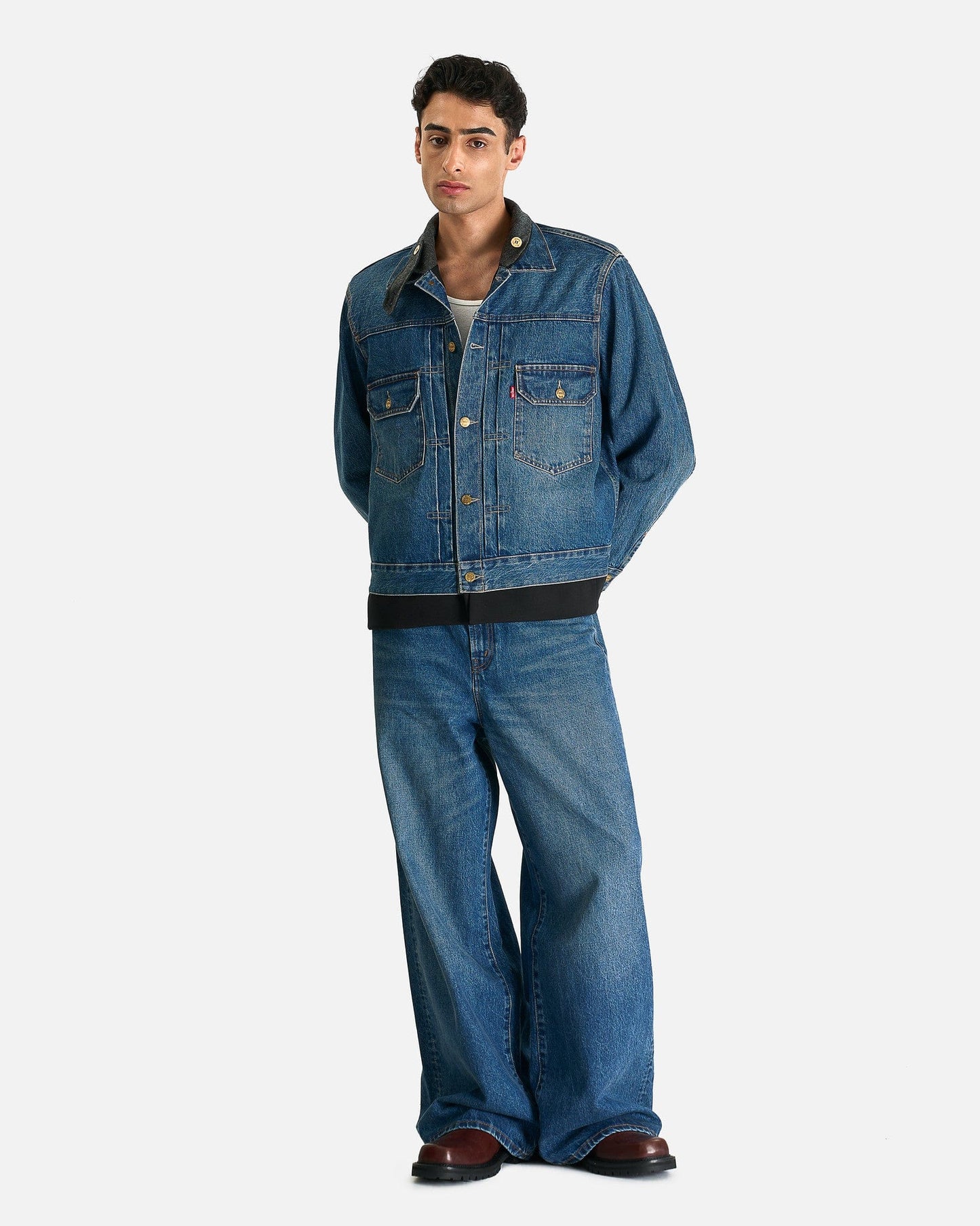 Sacai Men's Pants Levis Denim Pants in Blue
