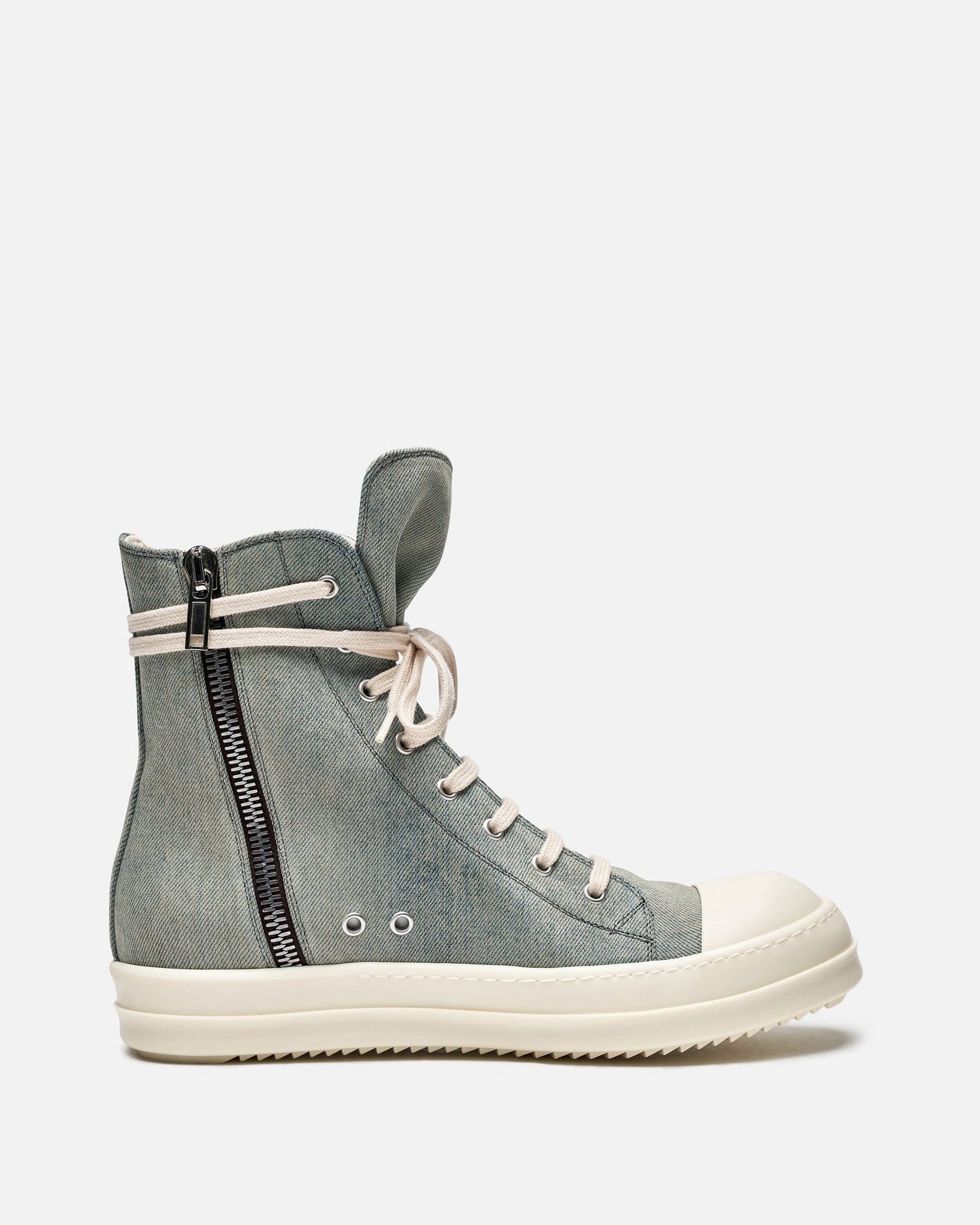 Rick Owens DRKSHDW Men's Sneakers Lido Denim Ramones in Sky/Milk/Milk
