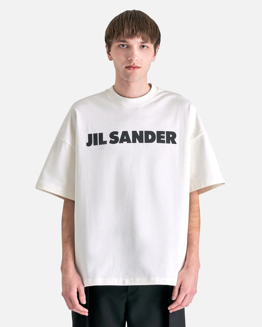 Jil Sander Men's T-Shirts Logo T-Shirt in Porcelain