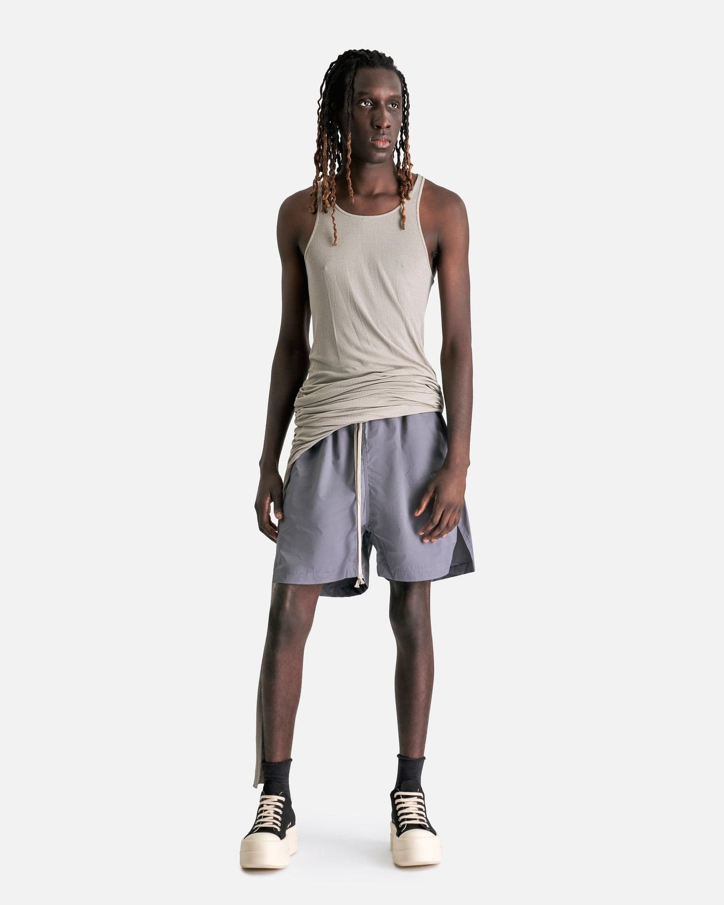 Rick Owens DRKSHDW Men's Shorts Long Boxers in Stone