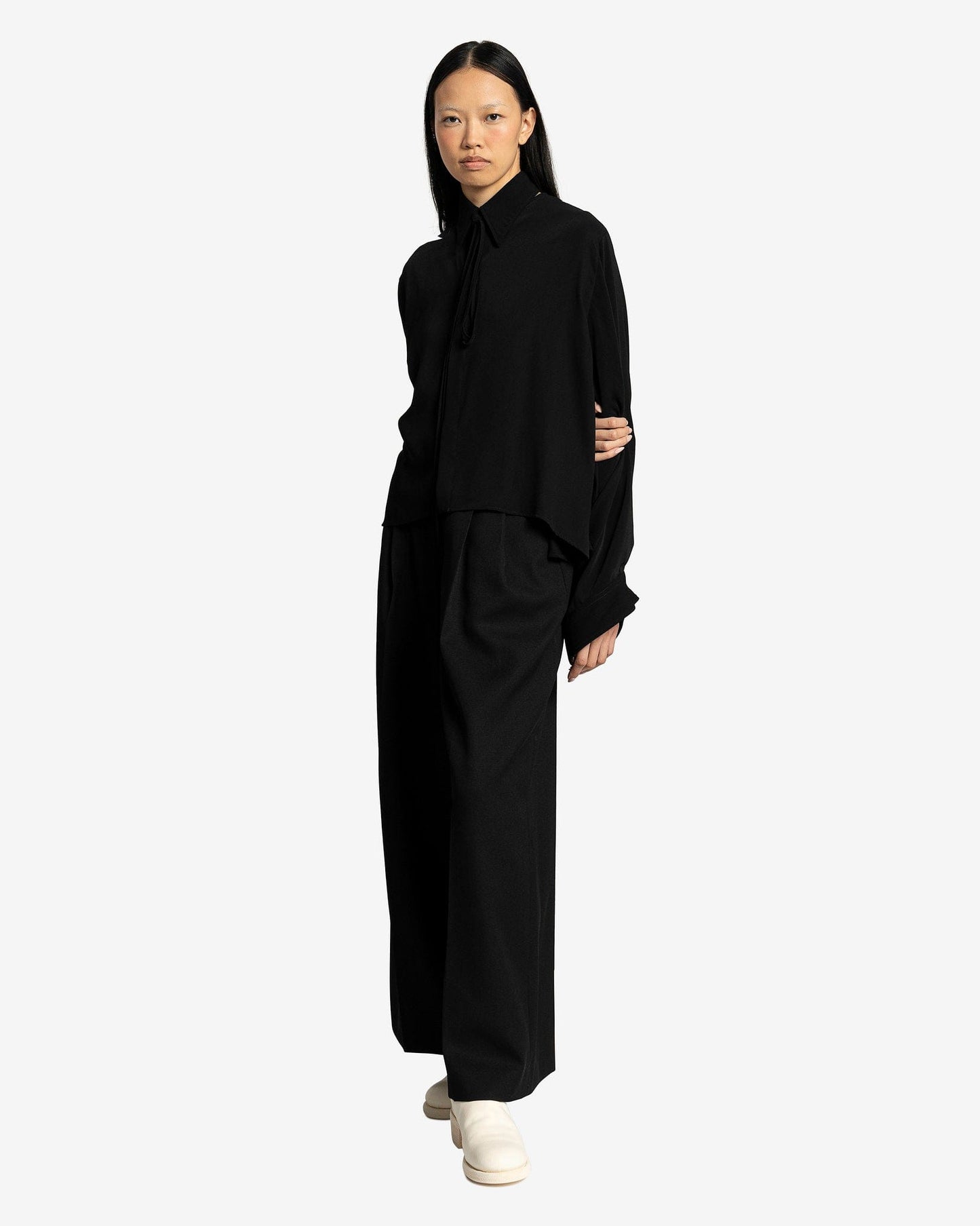 MM6 Maison Margiela Women Tops Long-Sleeved Shirt in Black