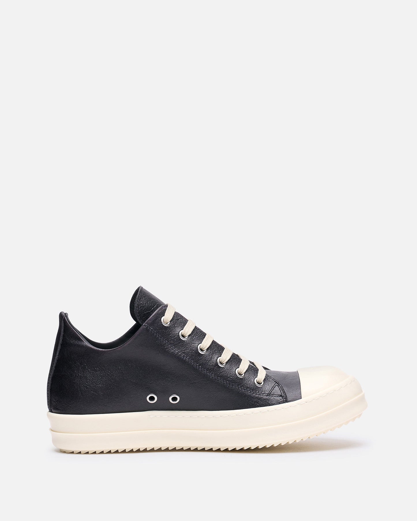 Rick Owens Men's Sneakers Low Ramones in Black/Milk