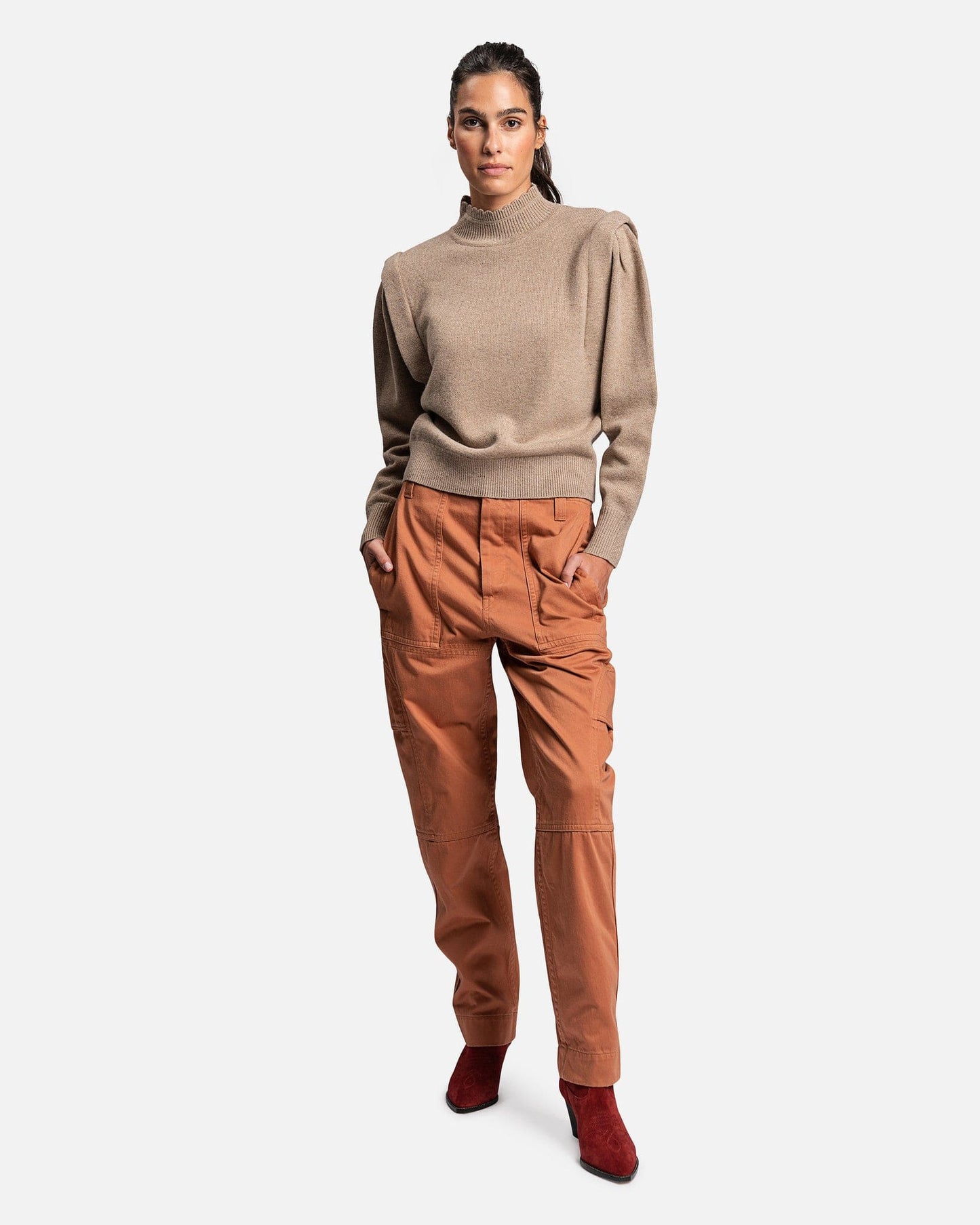 Isabel Marant Etoile Women Sweaters Lucile Wool Sweater in Beige