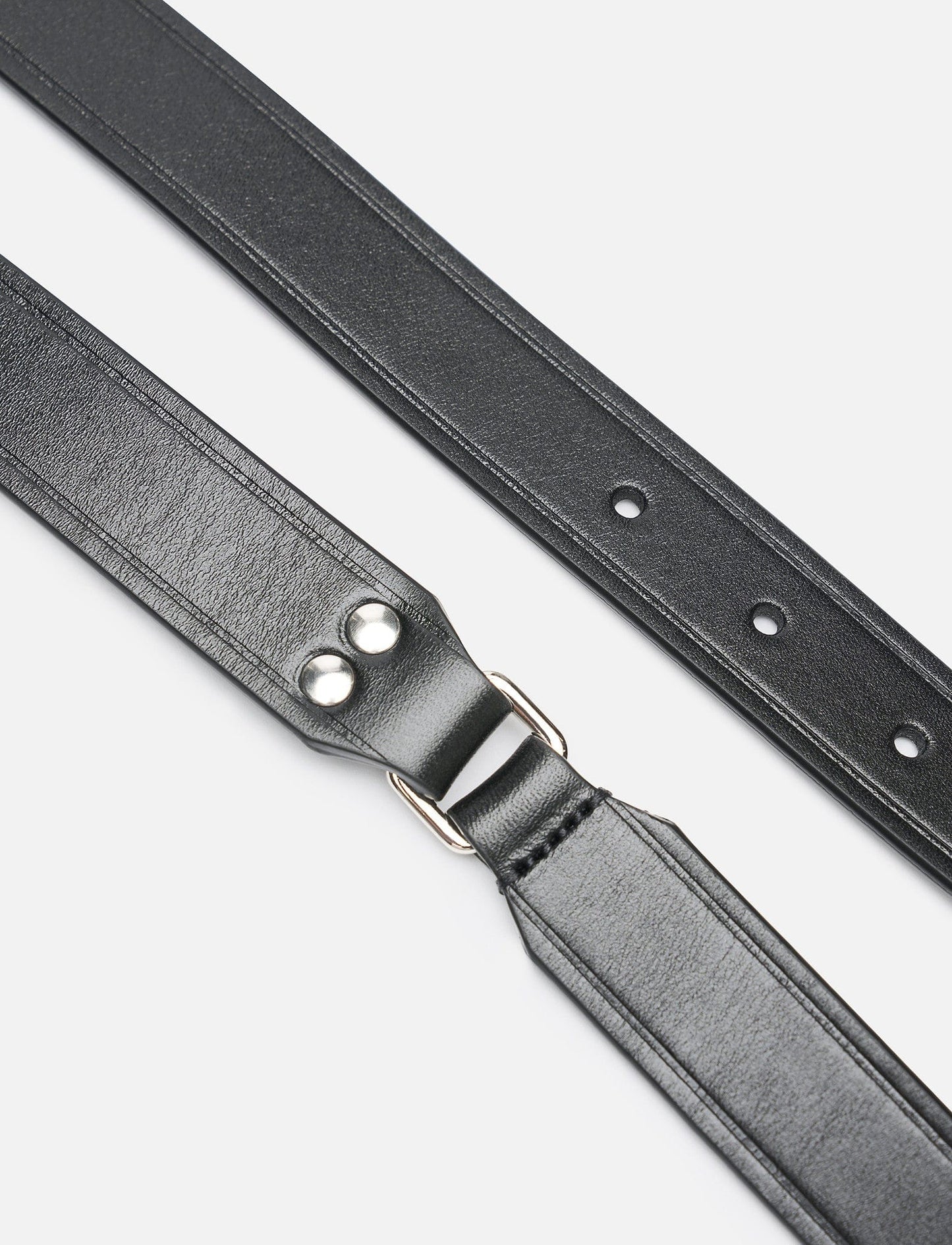 Ann Demeulemeester Leather Goods Mape Long Belt in Black