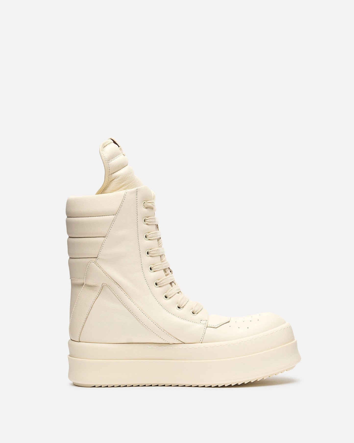 Rick Owens Men's Sneakers Mega Geobasket in Milk/Milk