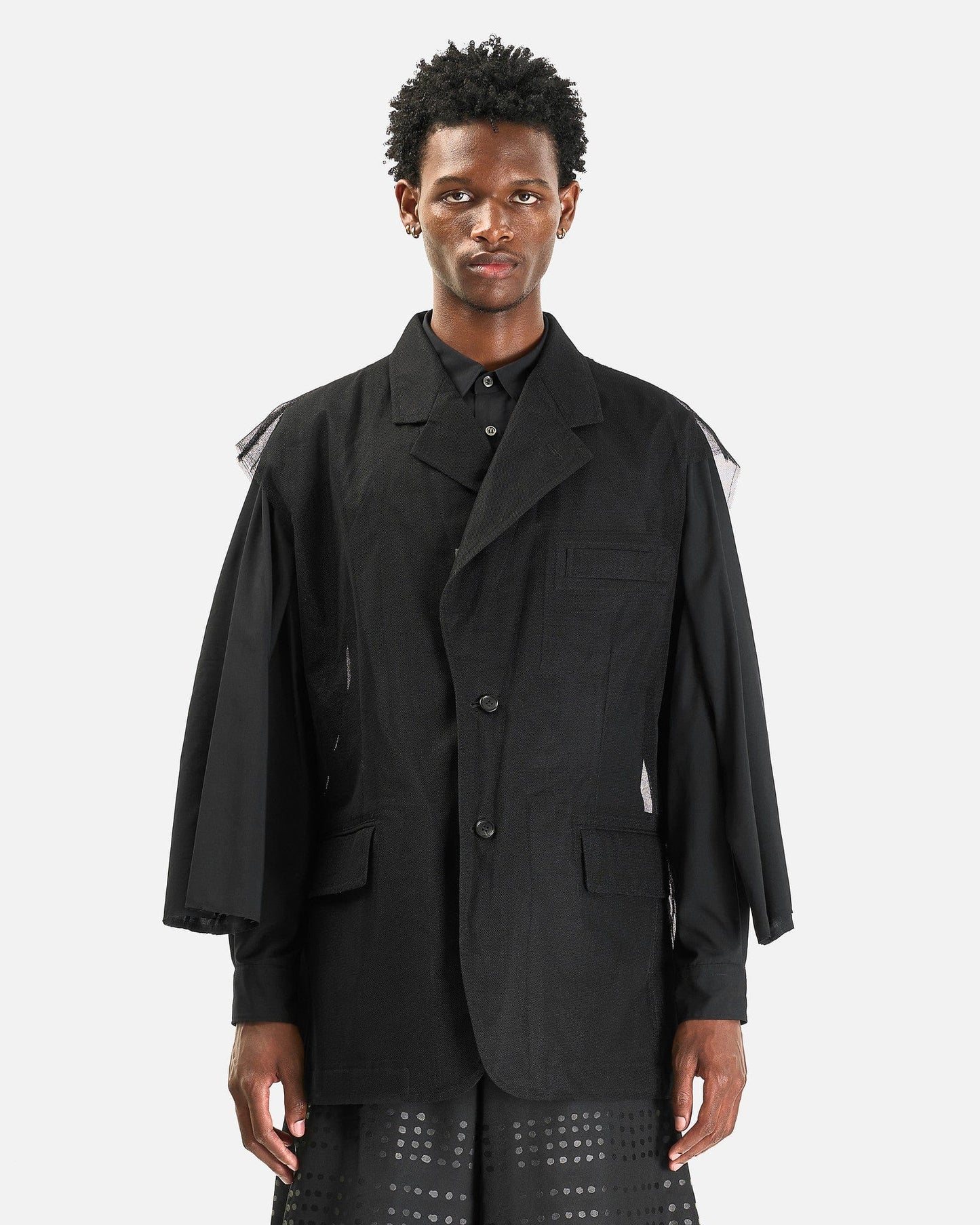 BLACK Comme des Garçons Men's Tops Mesh Vest in Black