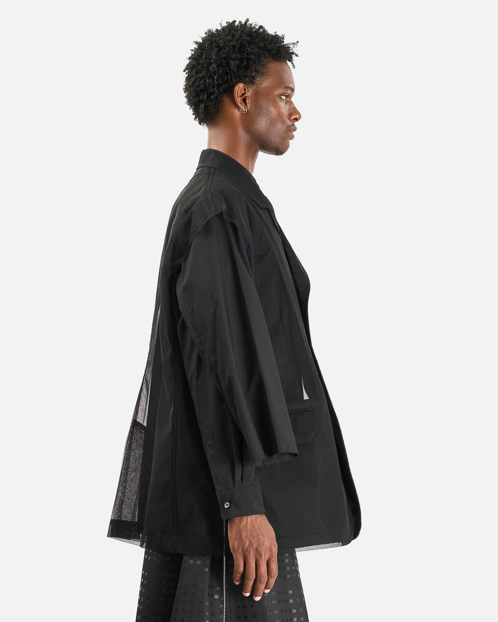 BLACK Comme des Garçons Men's Tops Mesh Vest in Black
