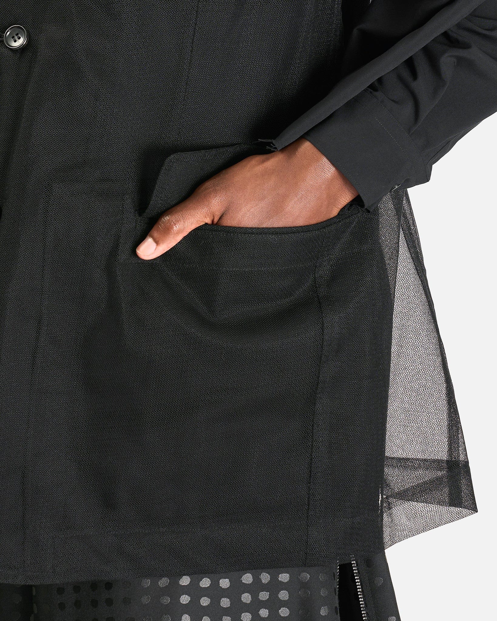 BLACK Comme des Garçons Men's Tops Mesh Vest in Black