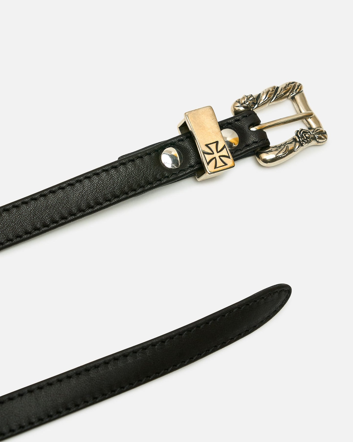 Enfants Riches Deprimes Leather Goods Micro Belt in Black