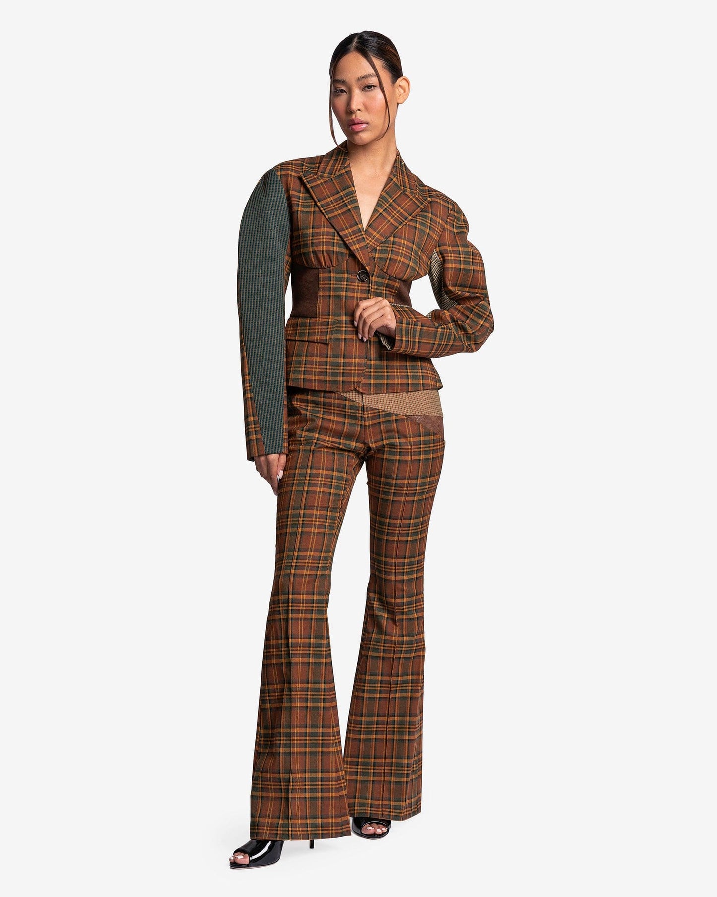 Andersson Bell Women Pants Mika Diagonal Trousers in Brown