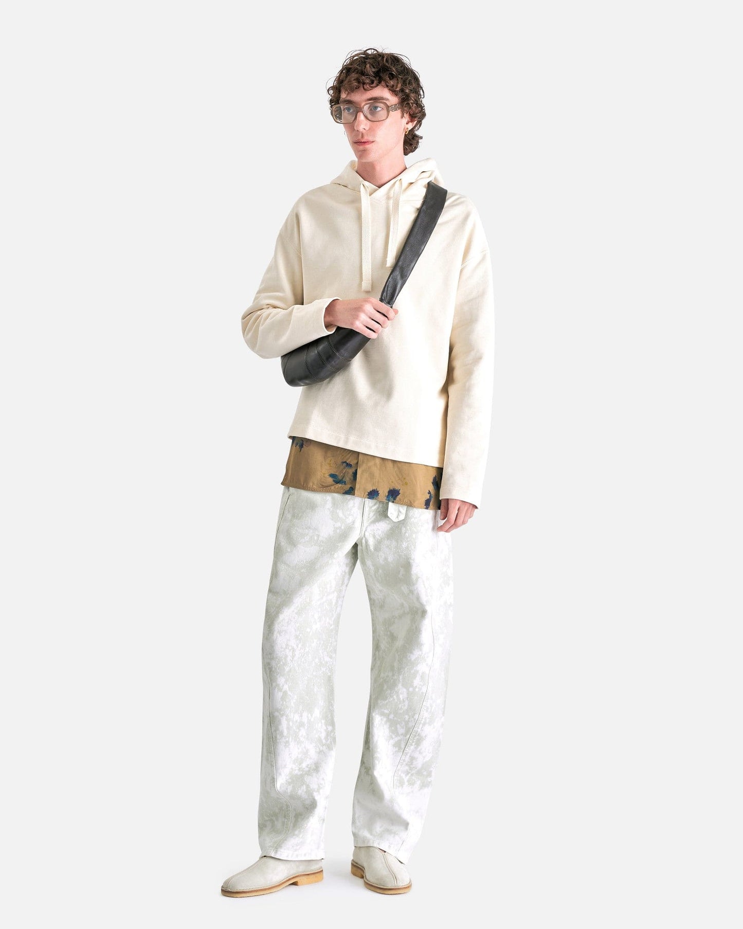 LEMAIRE Men's Sweatshirts Minimal Hoodie in Mastic