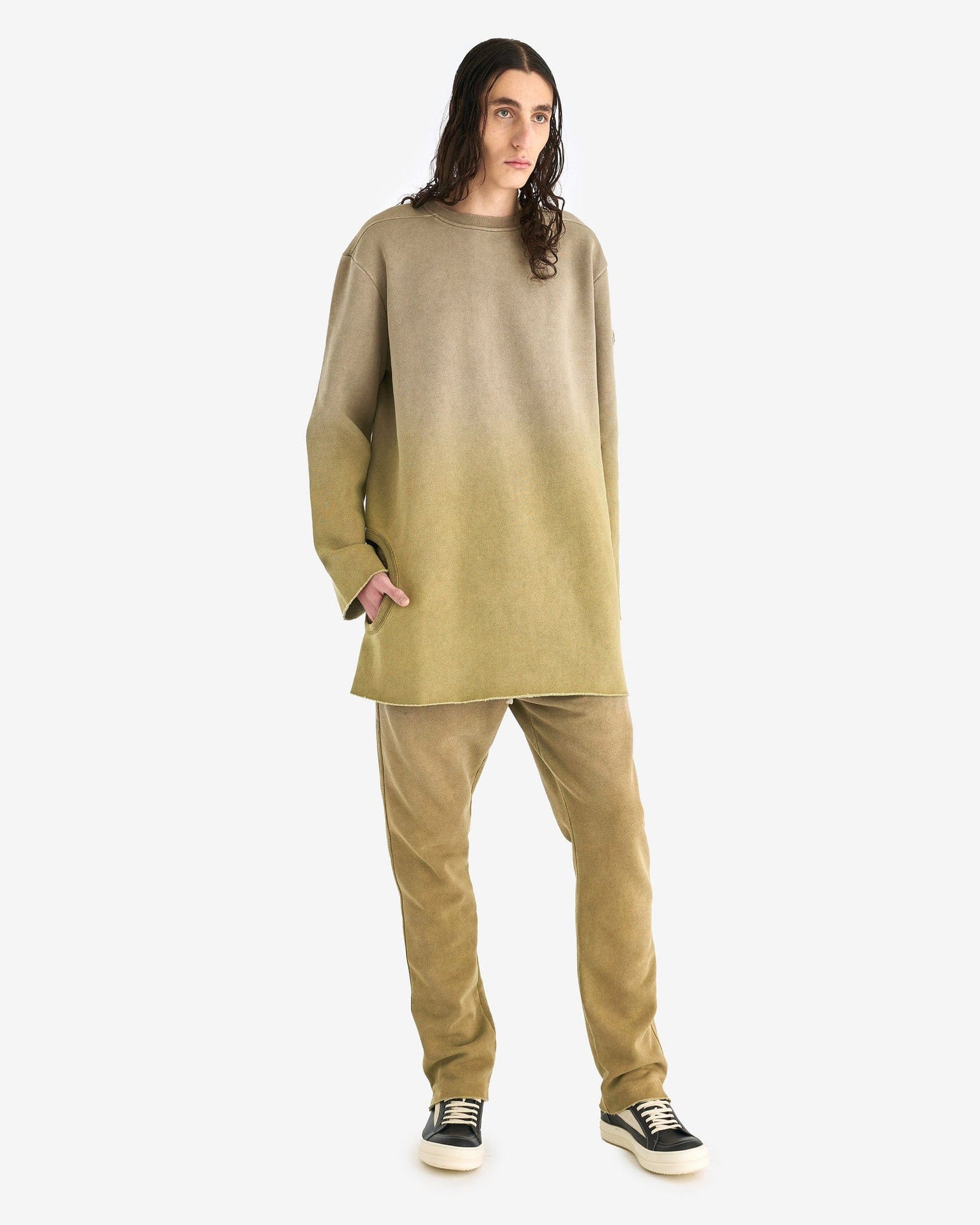 Rick Owens Men's Sweatshirts Monclear Subhuman Sweatshirt in Acid Degrade