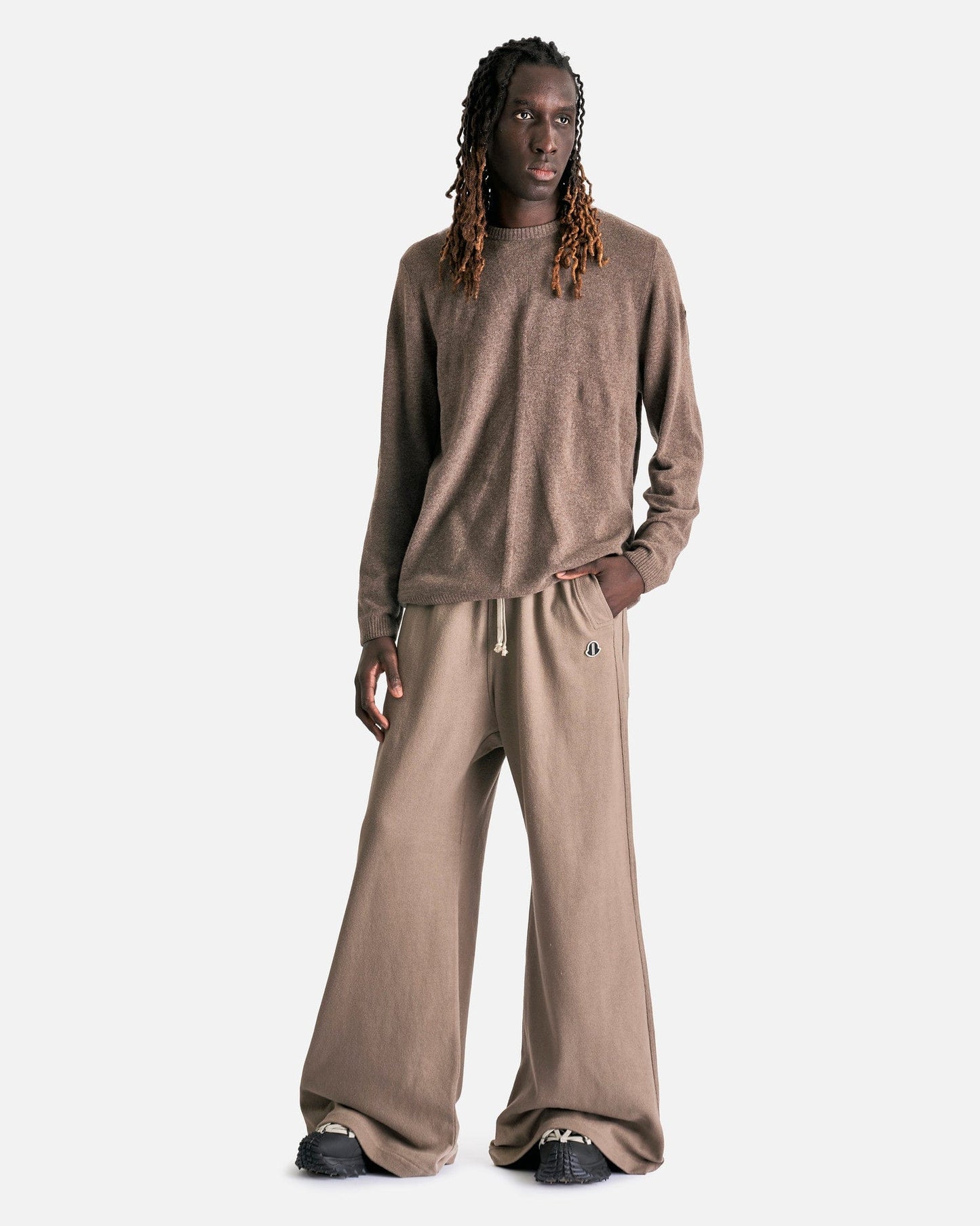 Rick Owens Men's Sweatshirts Moncler Jumbo Round Neck in Dust