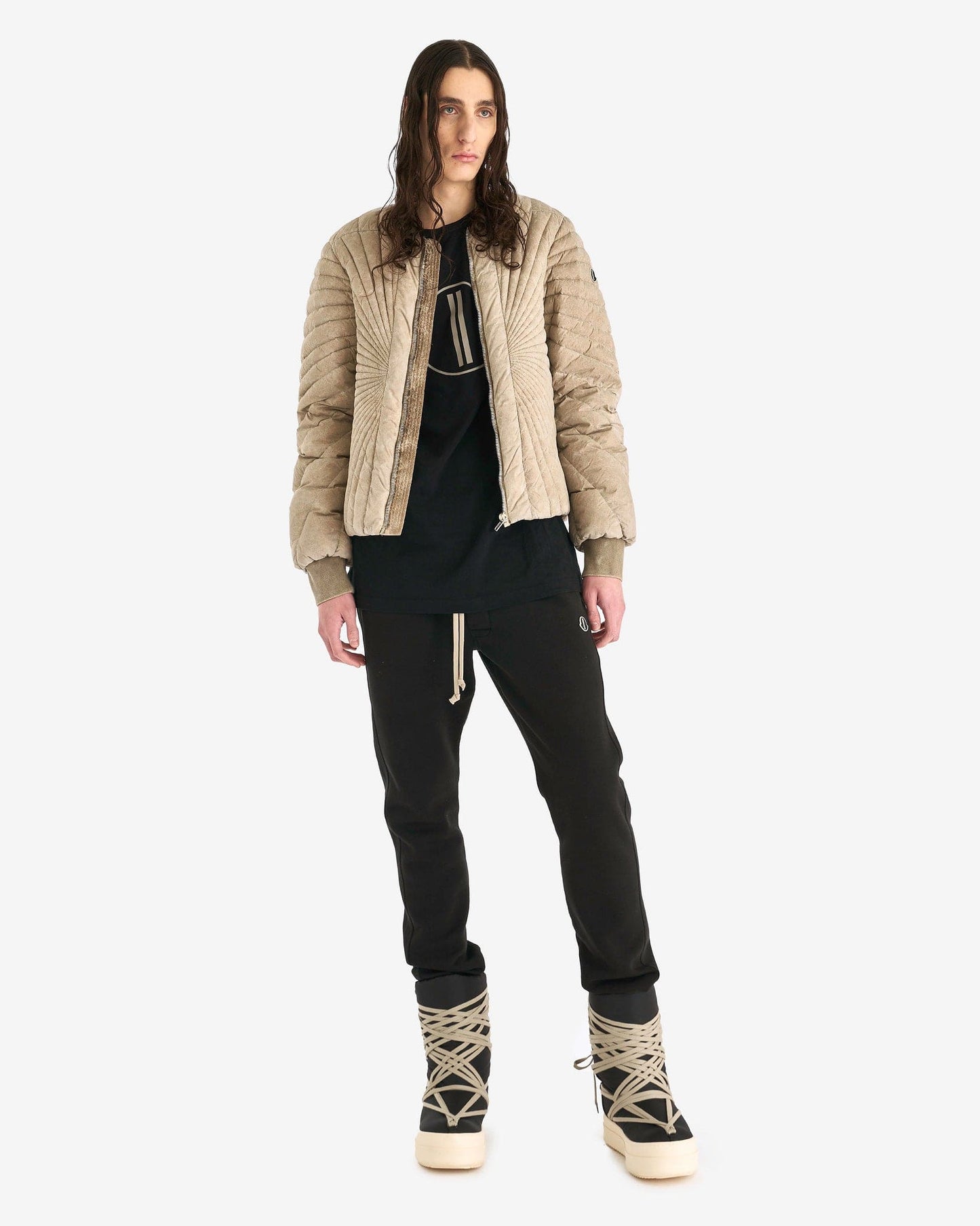 Rick Owens Men's Jackets Moncler Radiance Flight Jacket in Dirt