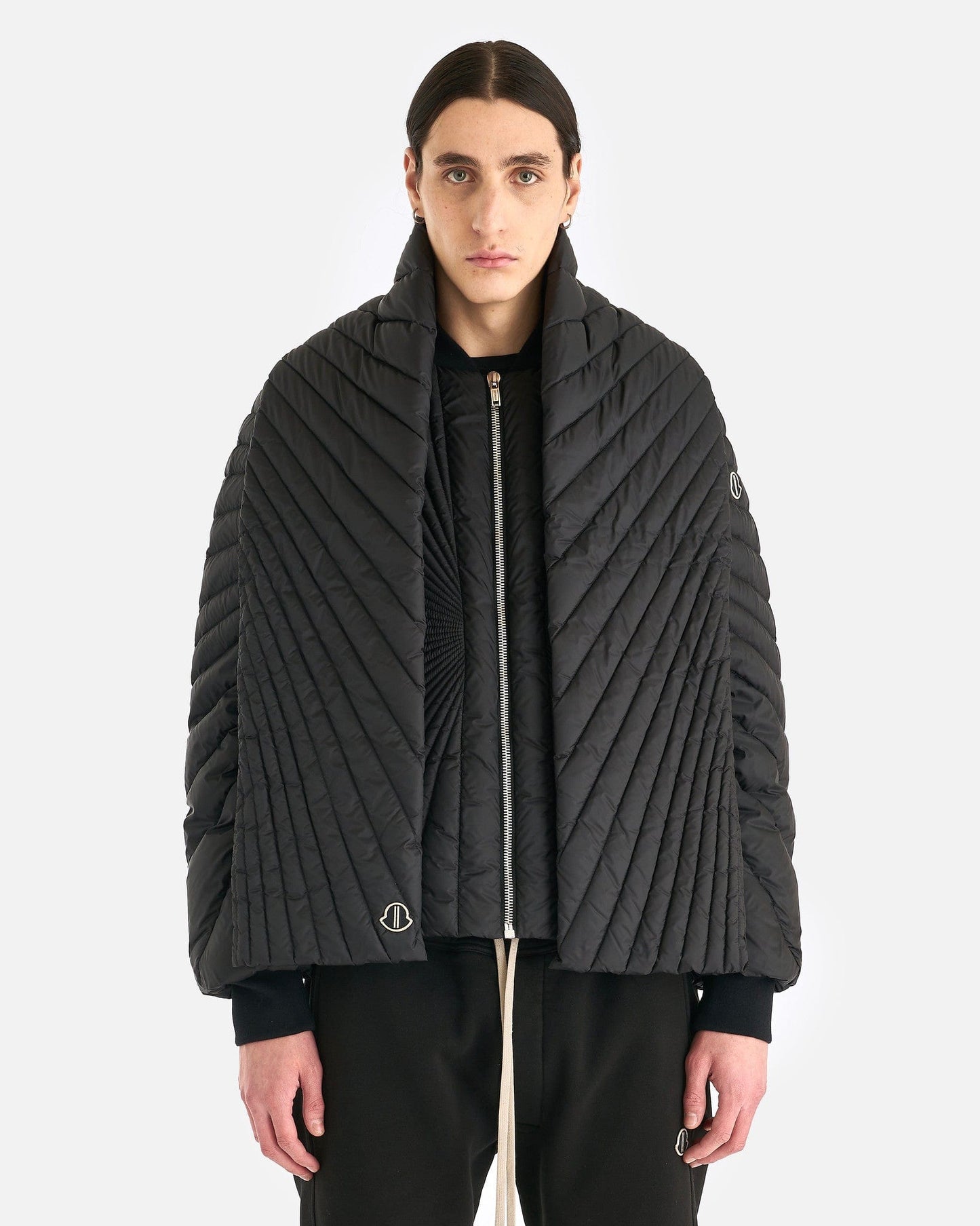 Rick Owens Scarves O/S Moncler Radiance Scarf in Black