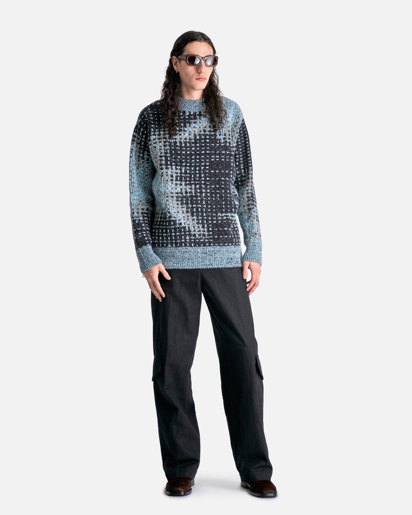 Dries Van Noten Men Sweaters Monet M.K. Sweater in Light Blue