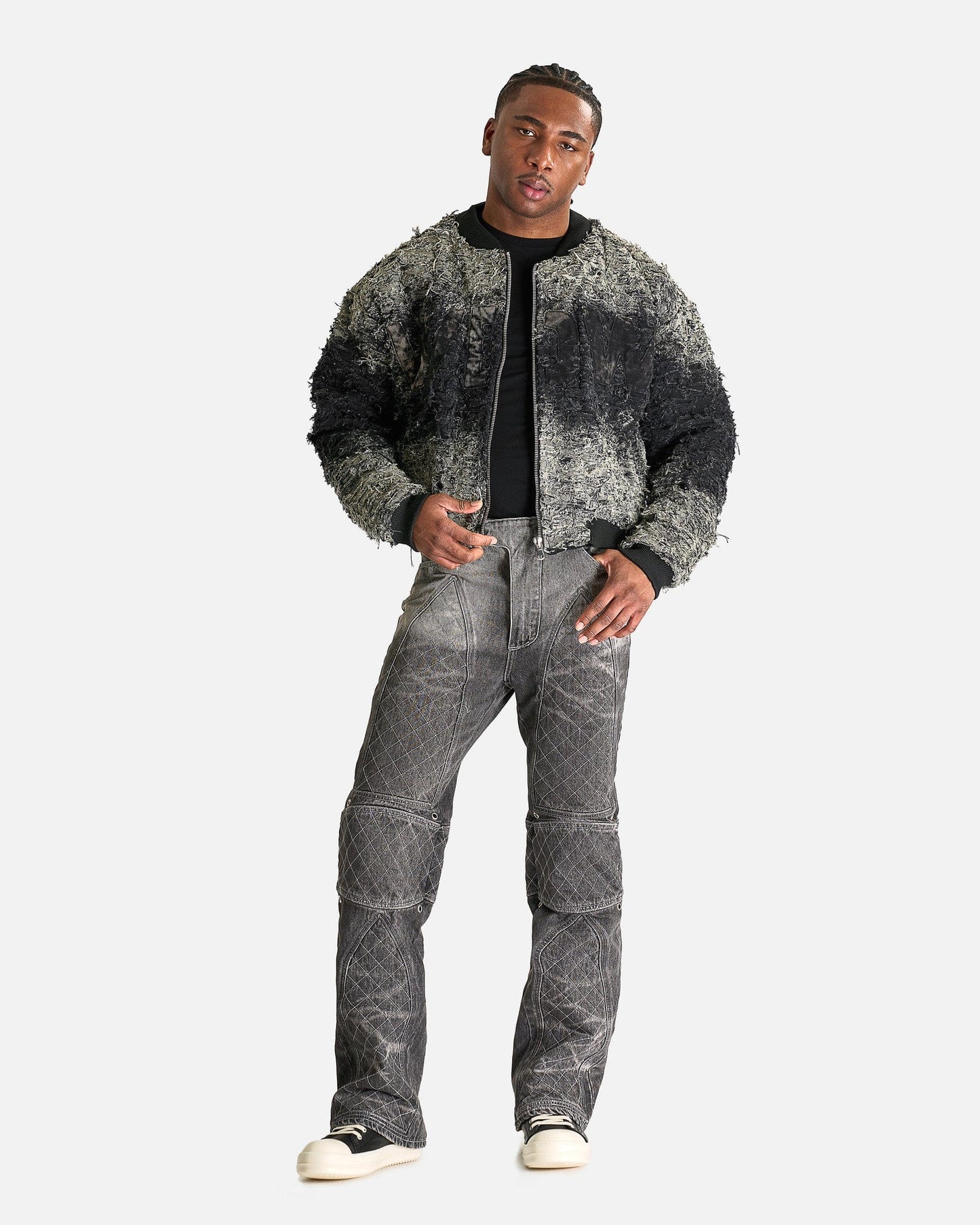 Who Decides War Men's Pants Moto Denim in Vintage Grey