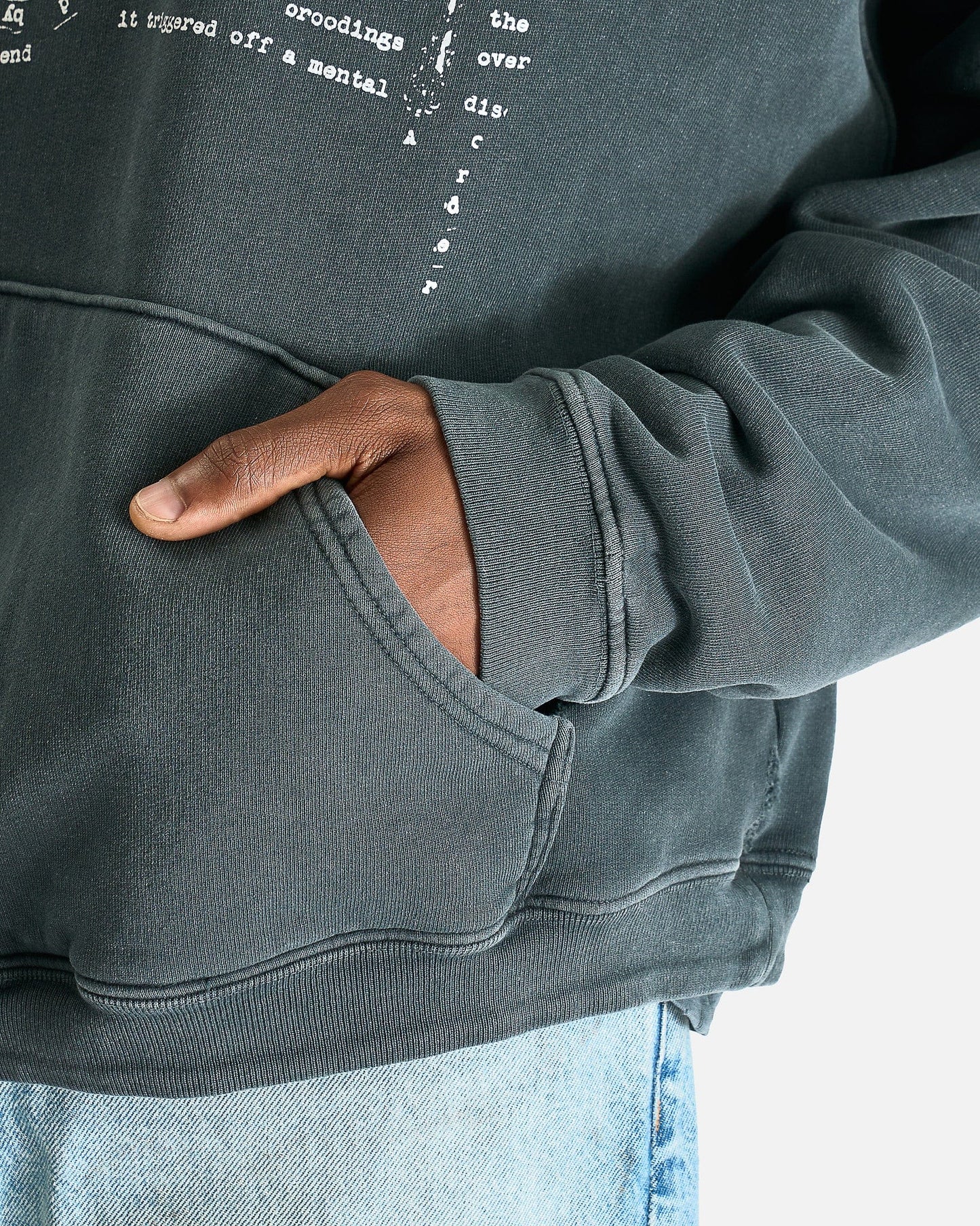 Enfants Riches Deprimes Men's Sweatshirts My Role in the War Hoodie in Charcoal