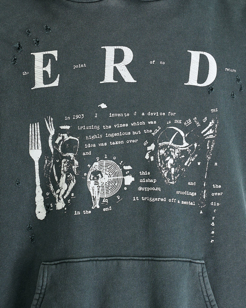 Enfants Riches Deprimes Men's Sweatshirts My Role in the War Hoodie in Charcoal