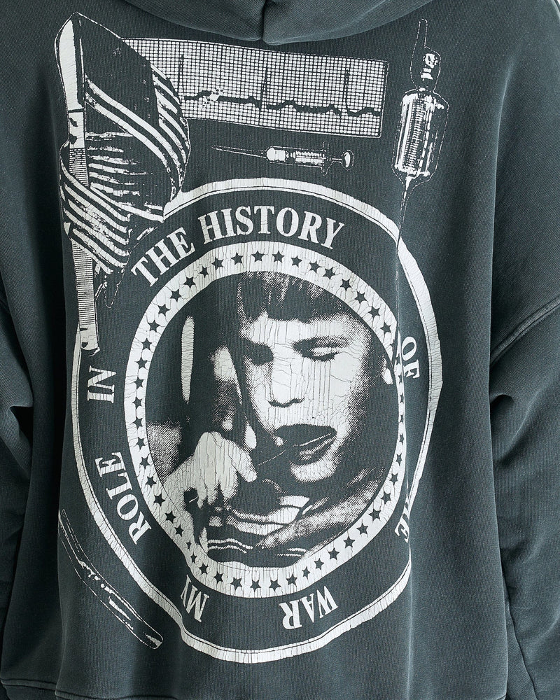 Enfants Riches Deprimes Men's Sweatshirts My Role in the War Hoodie in Charcoal