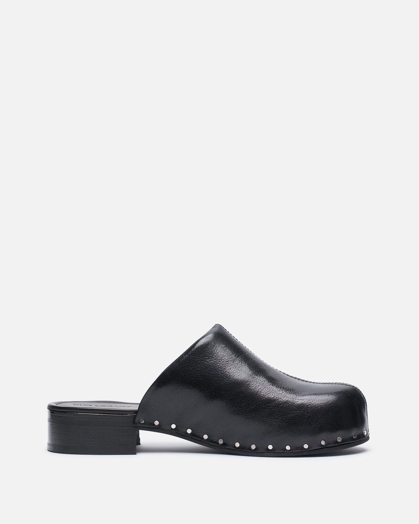 Our Legacy Men's Shoes Naoto Clog in Black Supple Cow Hide