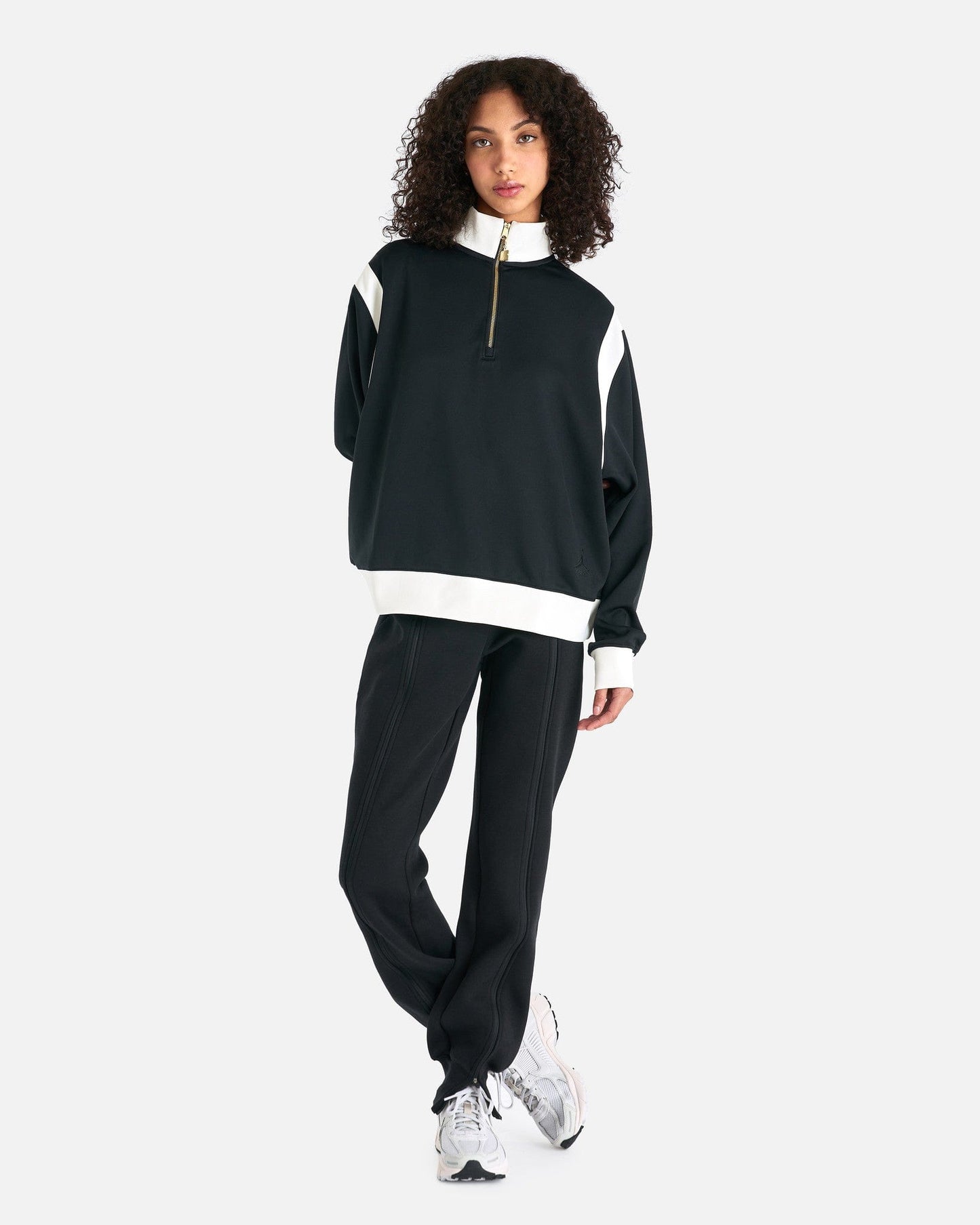 Nike Women Pants Nike W Full Zip High Waist Sweatpants in Black