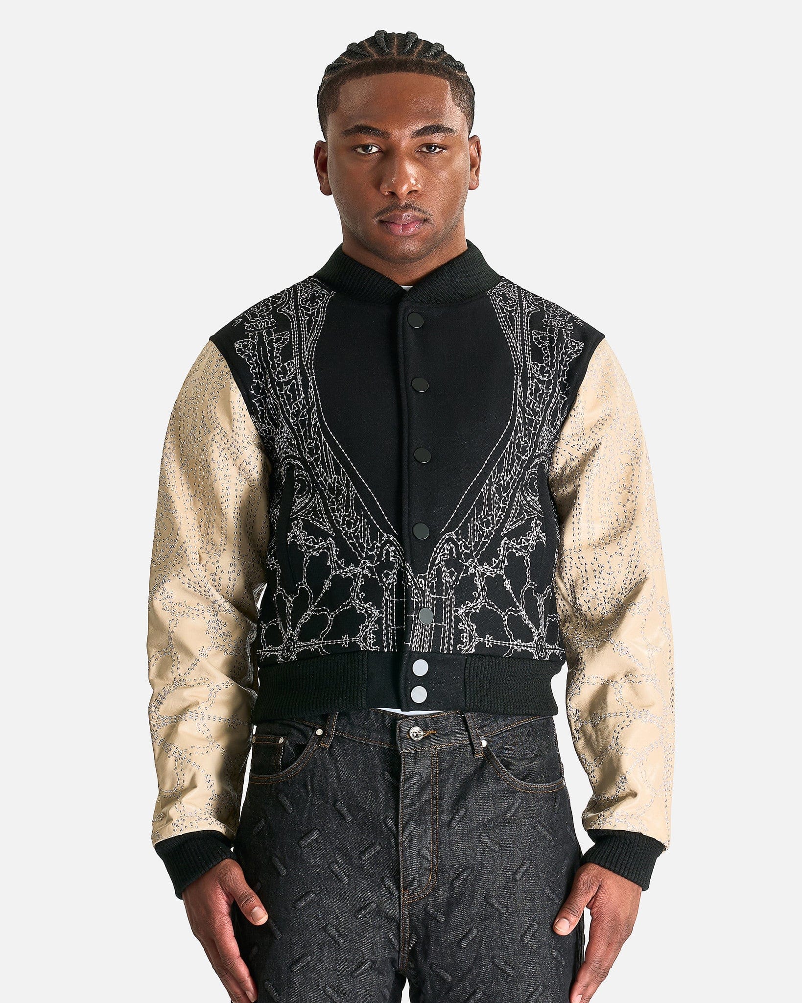 Notre Dame Varsity Jacket in Coal - Main Image