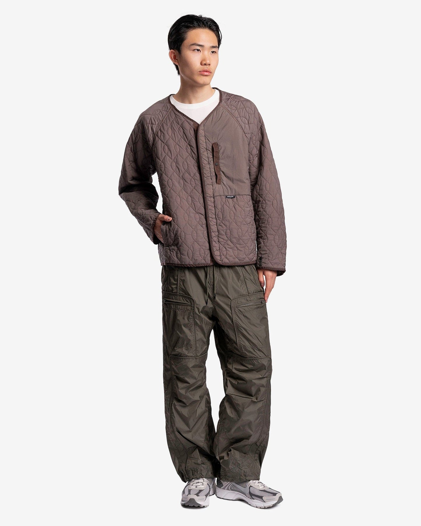 Juun.J Men's Pants Nylon Helicopter Pants with Piping in Khaki