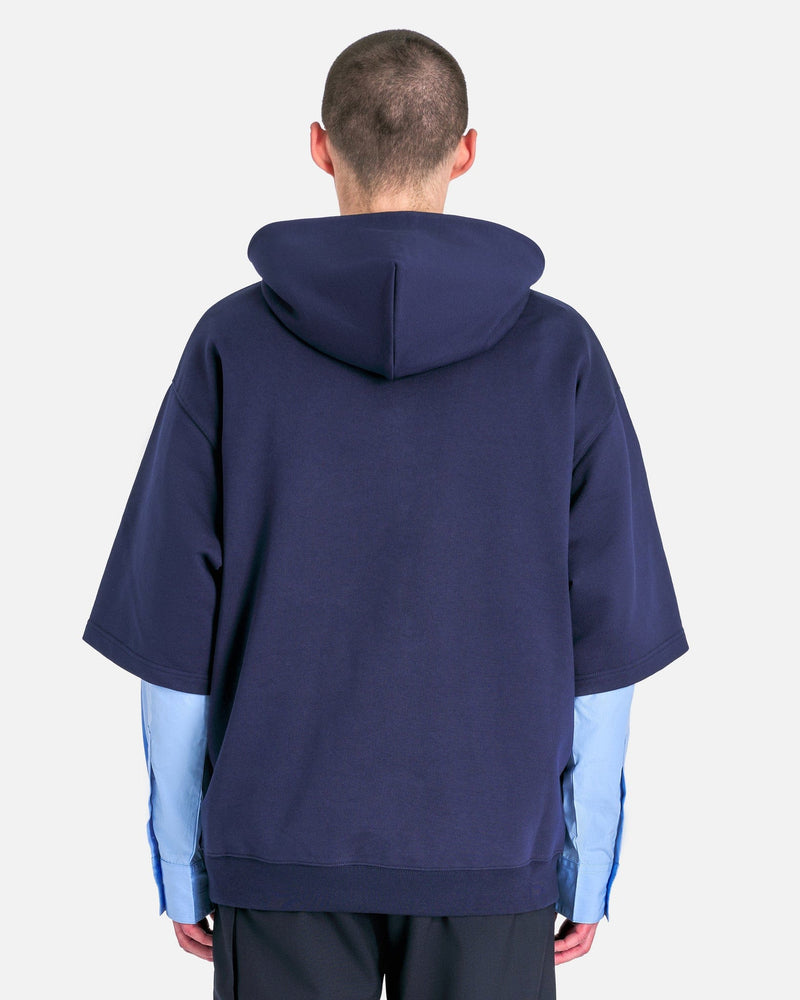 Marni Men's Sweatshirts Organic Certified Cotton Hooded Sweatshirt in Blue Kyanite