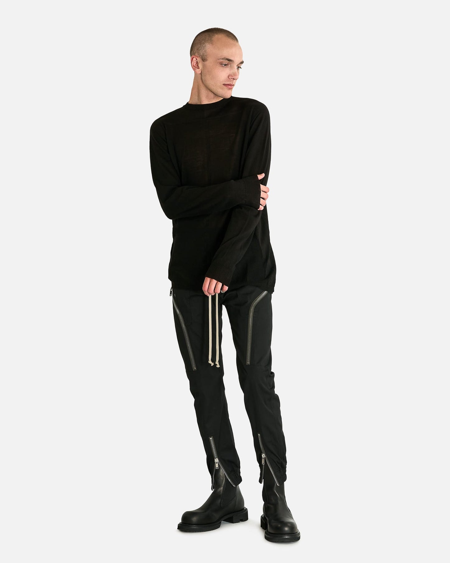 Rick Owens Men's T-shirts Oversized Level in Black