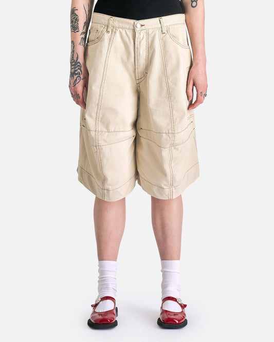Edward Cuming Women Shorts Oversized Shorts in Cream