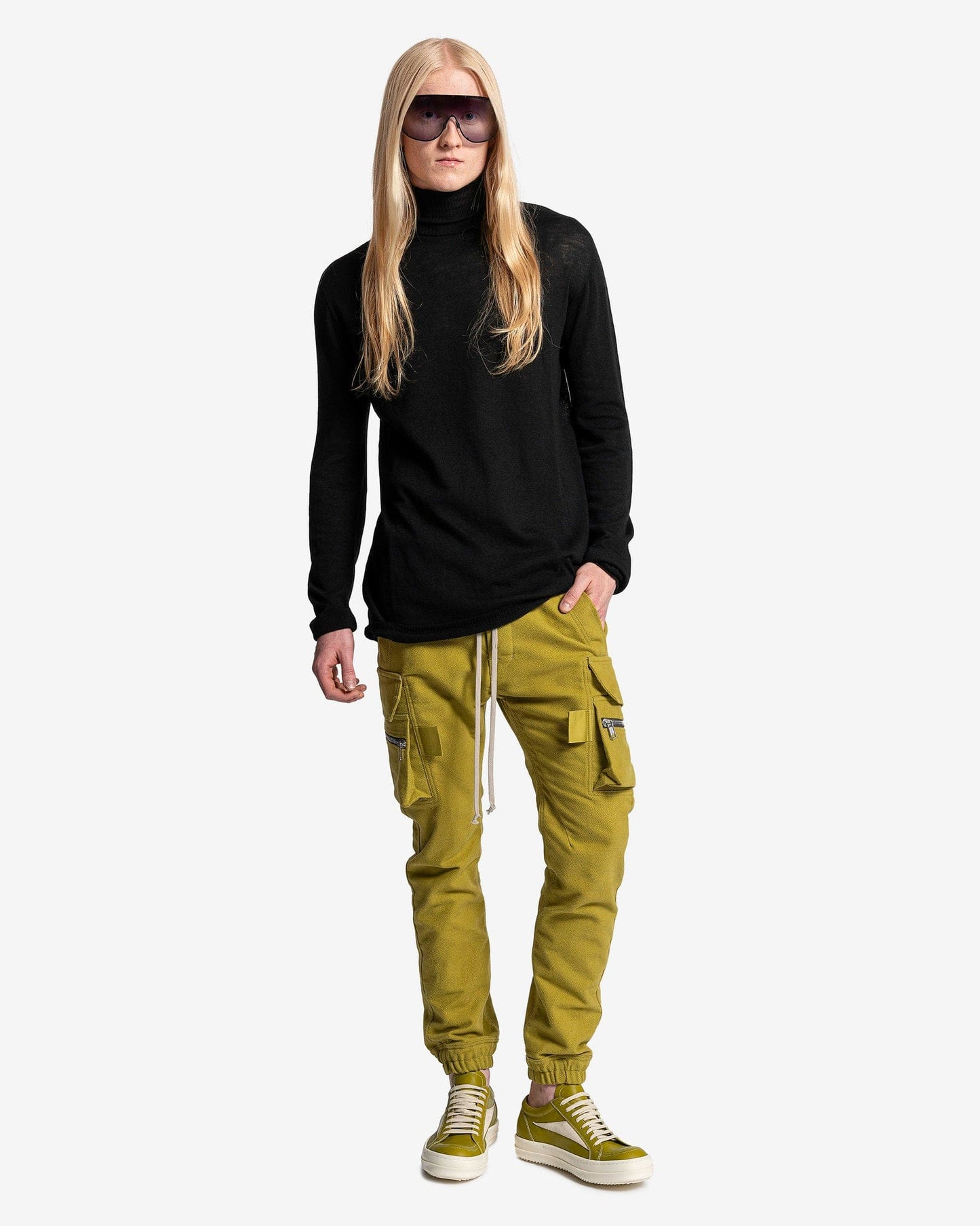 Rick Owens Men's Sweater O/S Oversized Turtleneck in Black