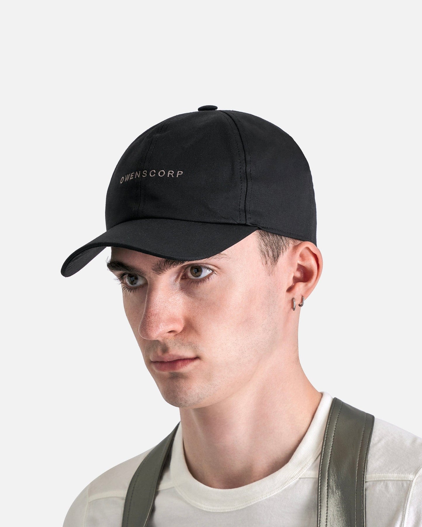 Rick Owens Men's Hats Owenscorp Baseball Cap in Black/Dust