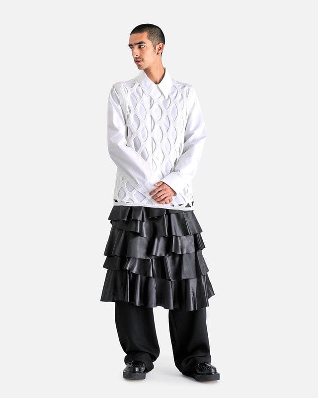 BLACK Comme des Garçons Men's Pants Paneled Split Side Seam Skirt in Black