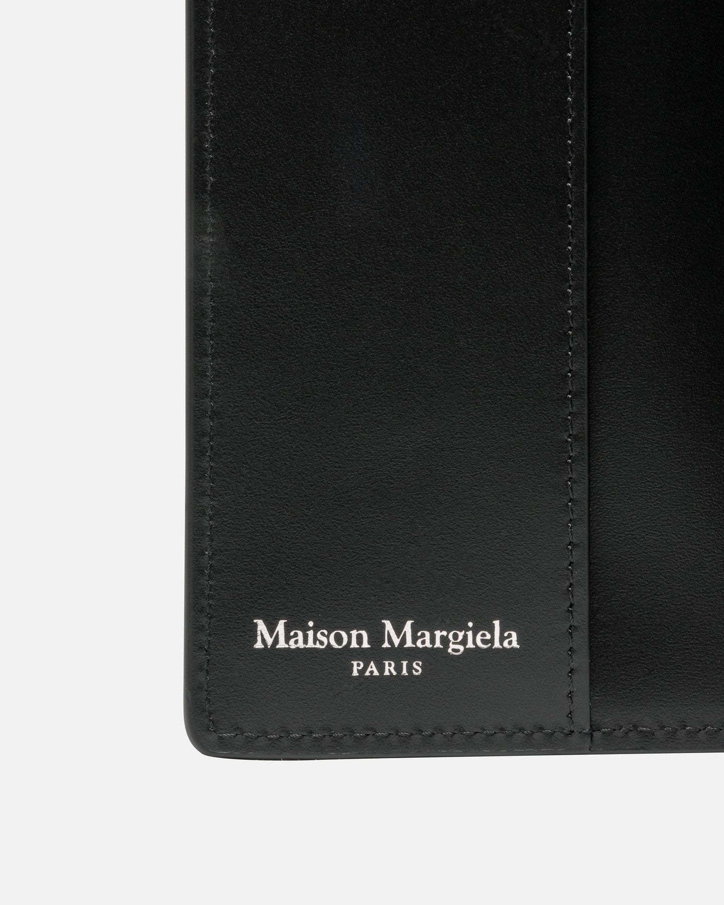 Maison Margiela Leather Goods O/S Passport Cover in Black