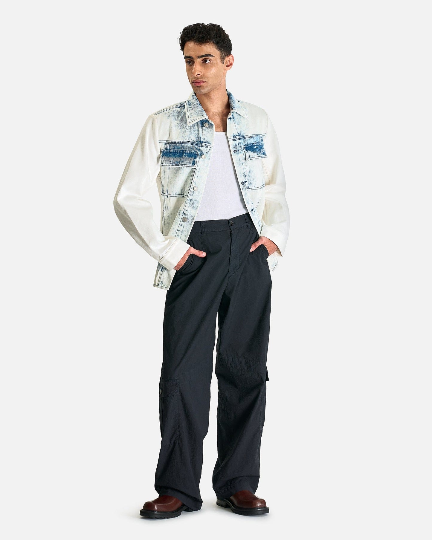 Dries Van Noten Men's Pants Paxford Tris GD Pants in Navy