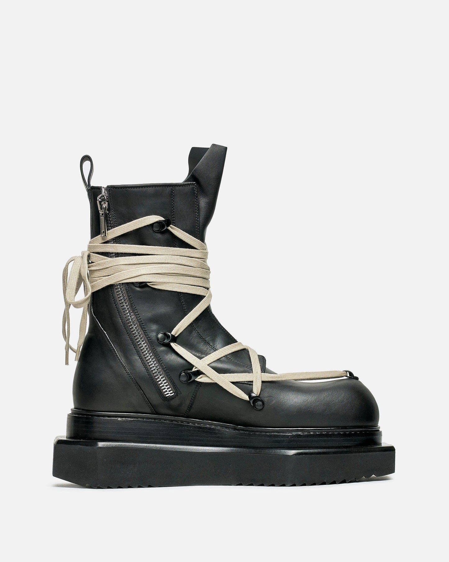 Rick Owens Men's Shoes Pentalaced Turbo Cyclops in Black/Pearl