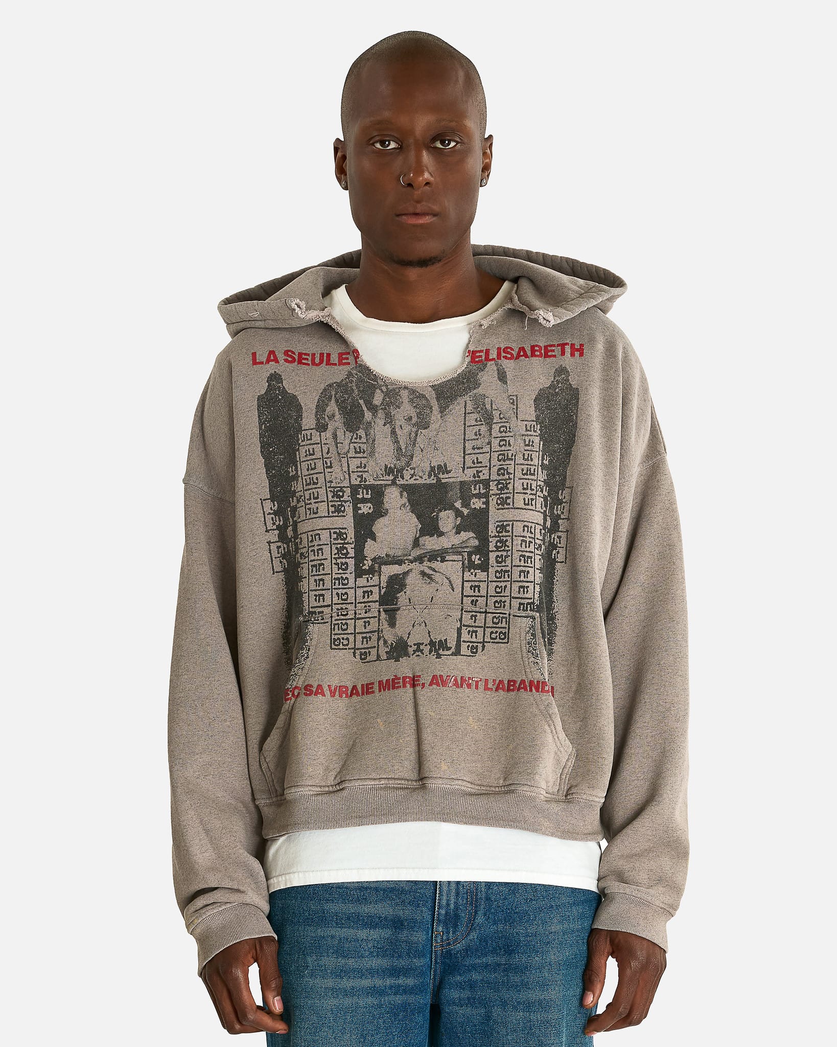 Photo D'Elisabeth Hoodie in Dirty Heather Grey – SVRN