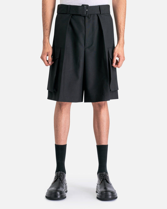 Dries Van Noten Men's Shorts Piers Bis Short in Black