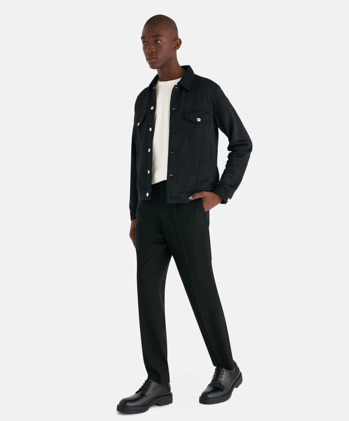 Comme des Garcons Homme Deux Men's Pants Pleated Trouser in Black