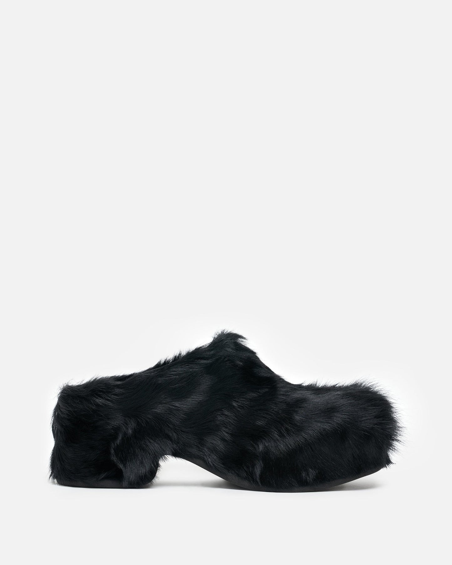 Dries Van Noten Men's Shoes Pony Hair Clogs in Black