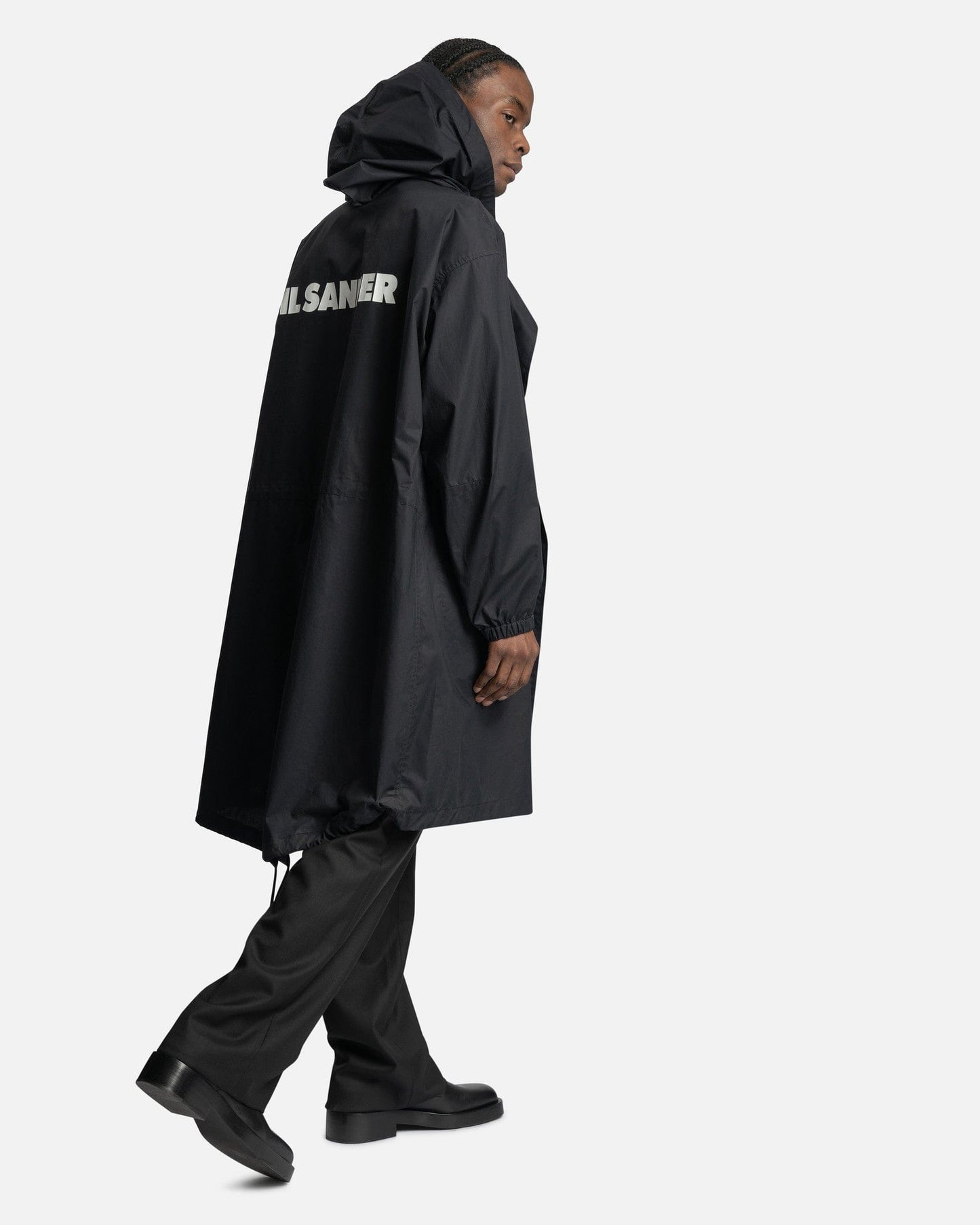 Jil Sander Men's Jackets Poplin Water Repellent Parka in Blue Navy