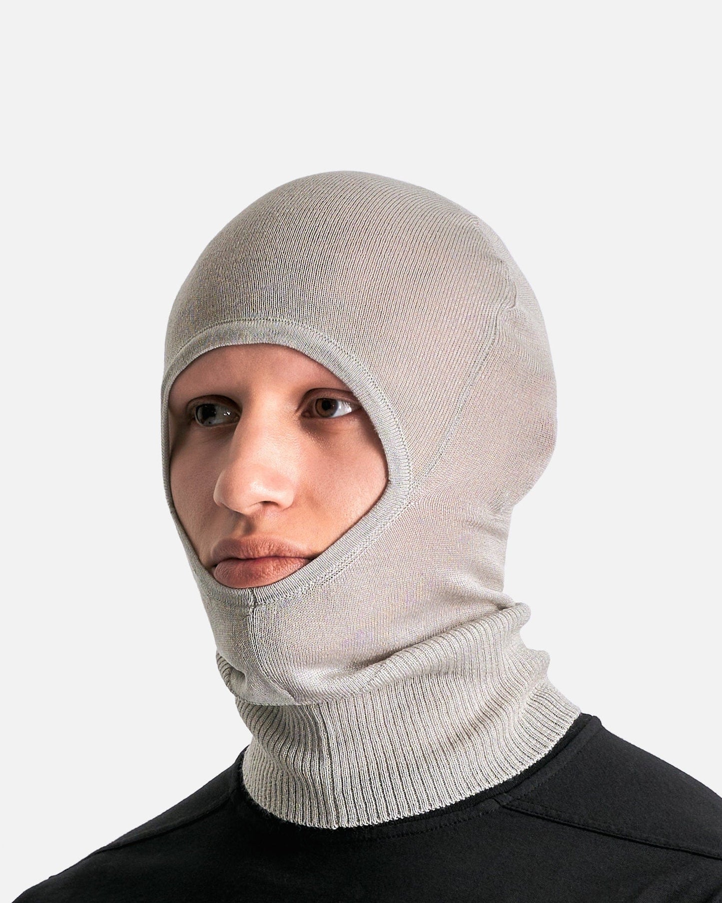 Rick Owens Men's Hats OS Porterville Skull Balaclava in Pearl
