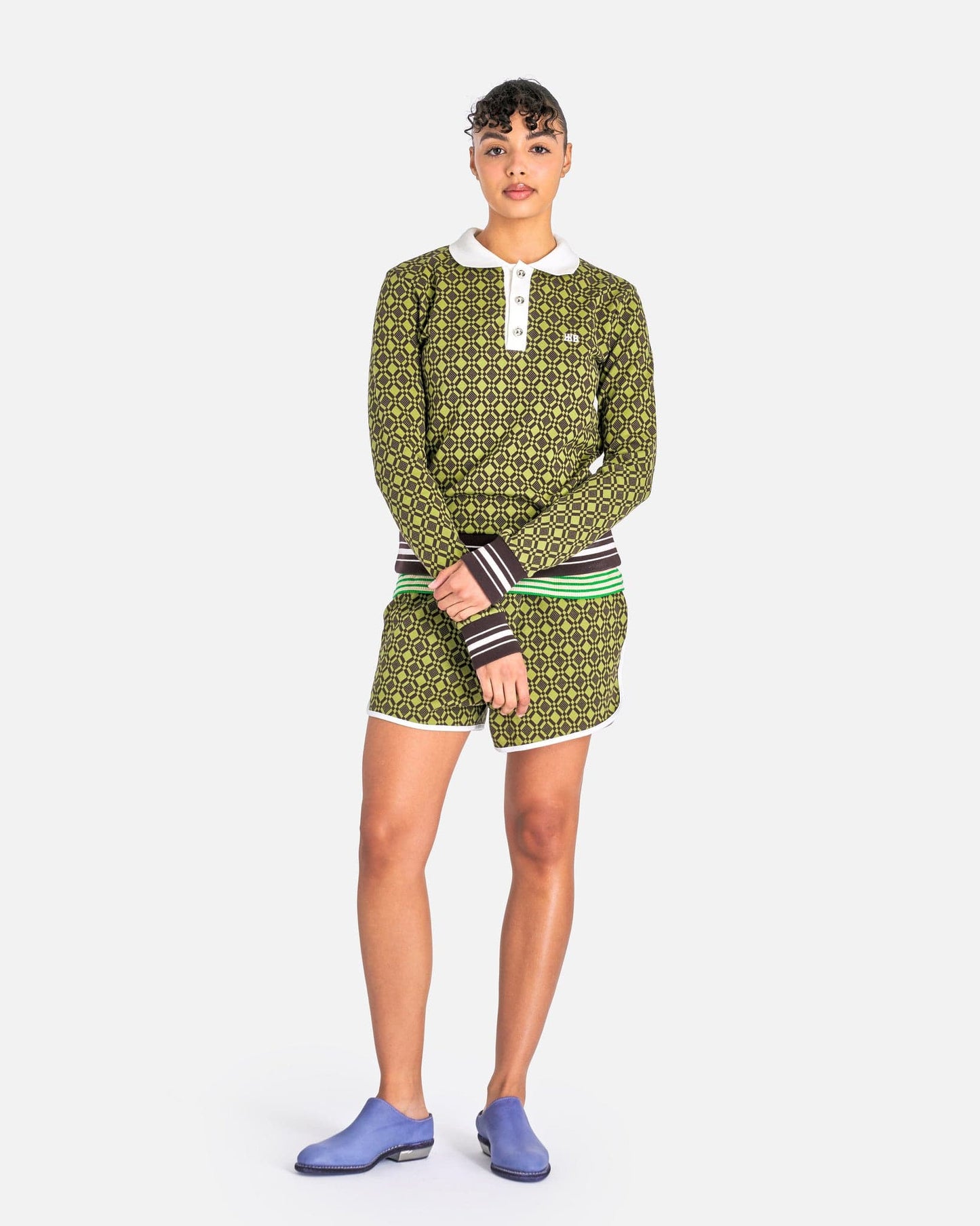 Wales Bonner Women Shorts Power Shorts in Olive
