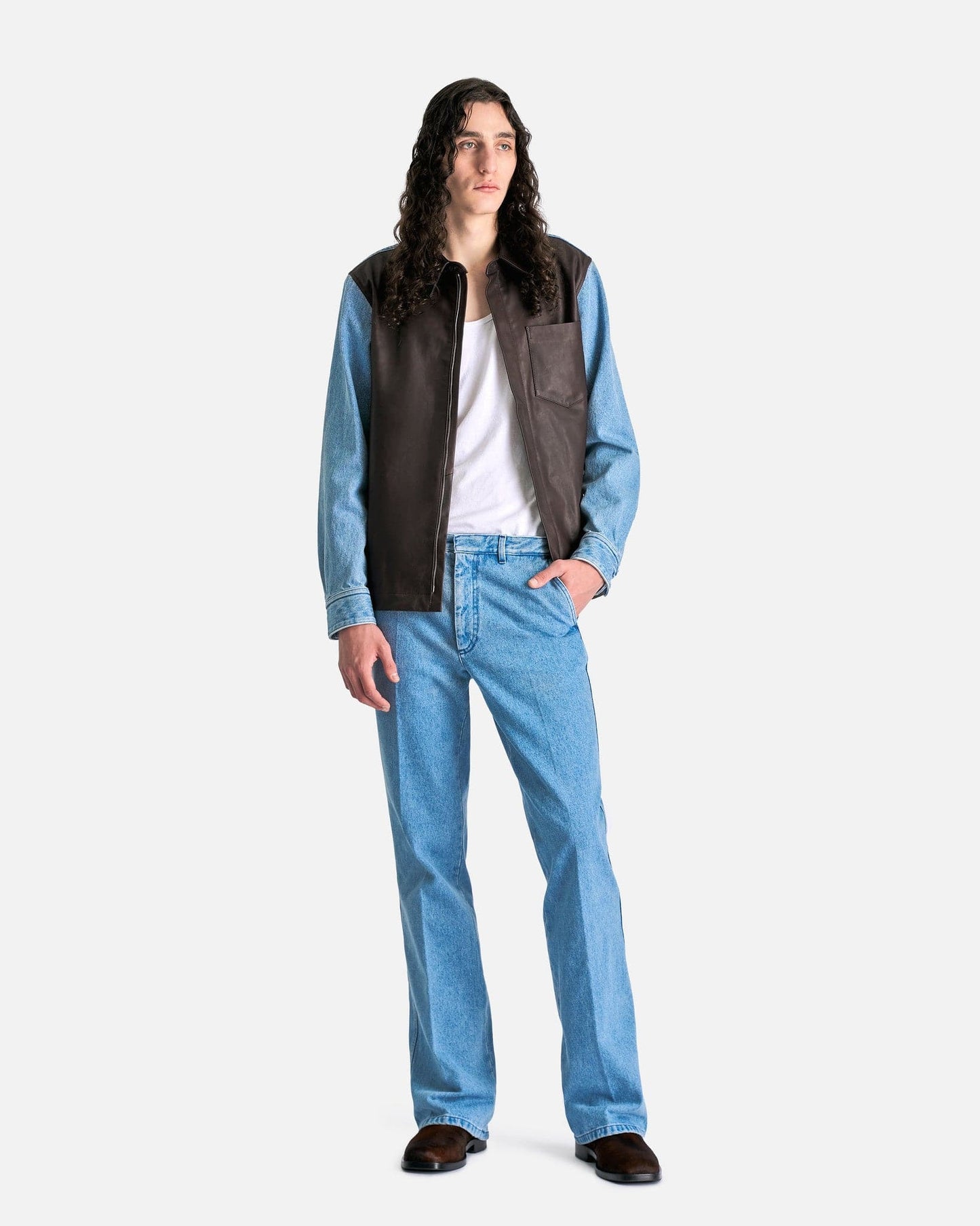 Dries Van Noten Men's Pants Preely Bis Den M.W. Pants in Light Blue