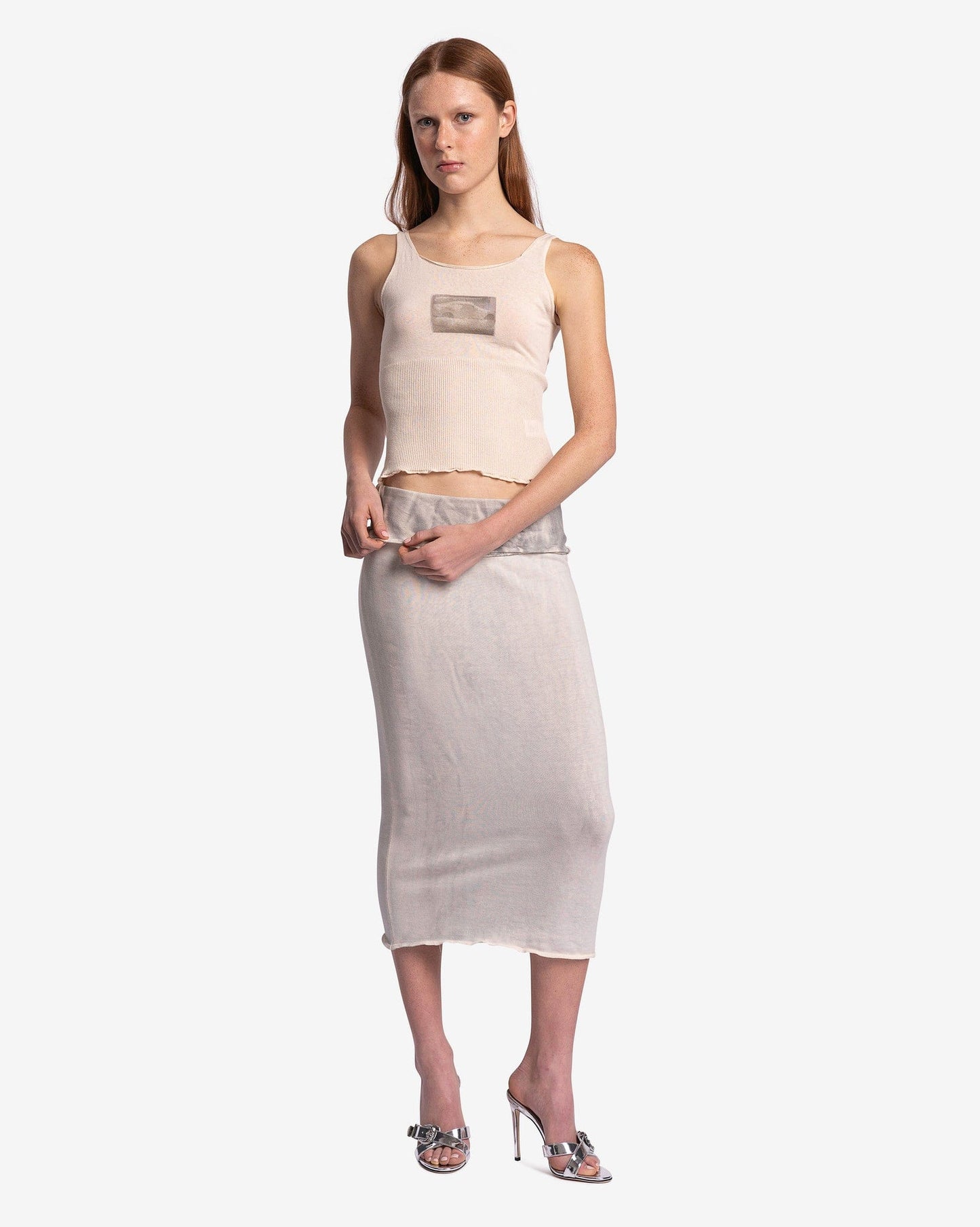 Paloma Wool Women Tops Press Snowed Car Print Top in Ecru