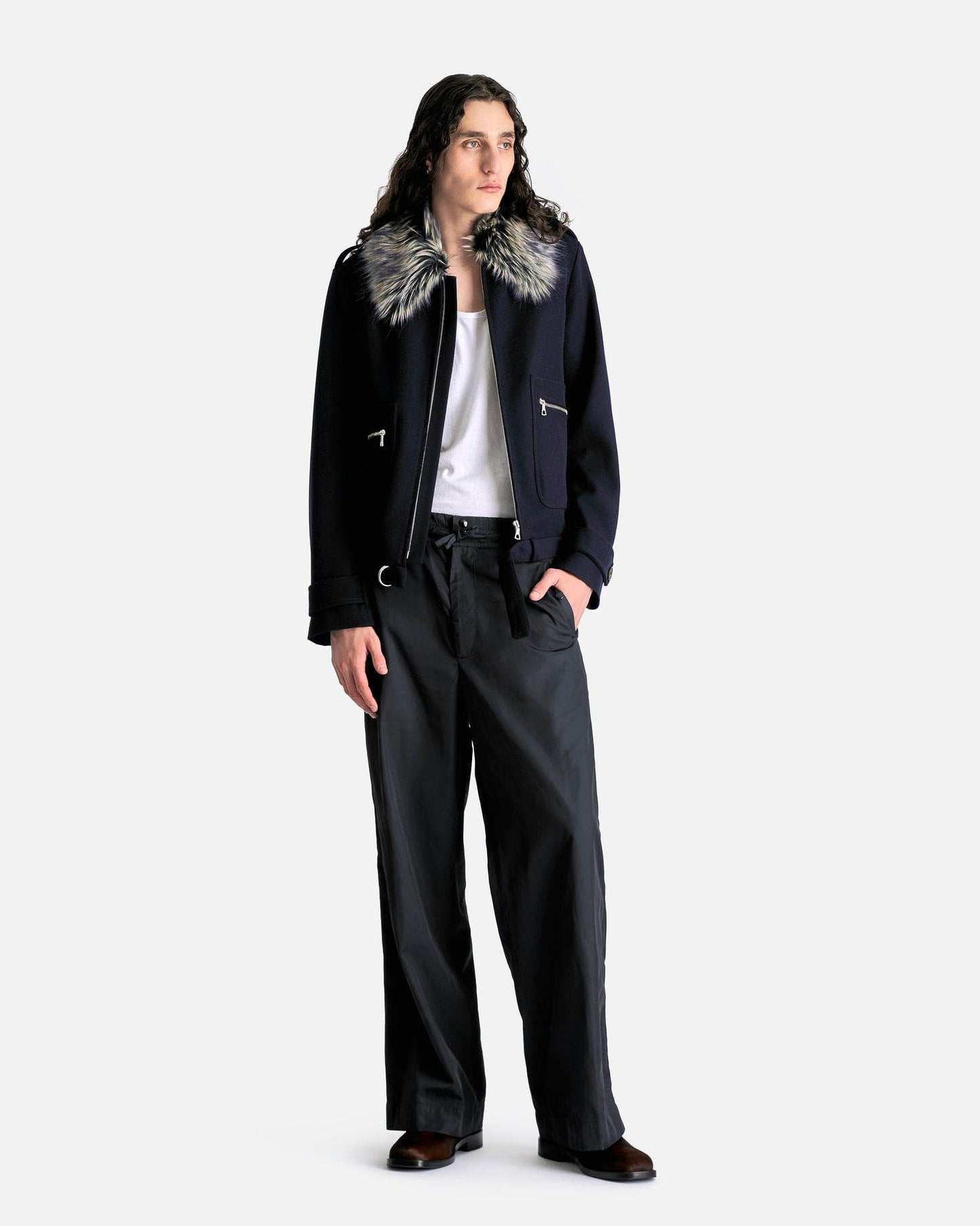 Dries Van Noten Men's Pants Prima M.W. Pants in Navy