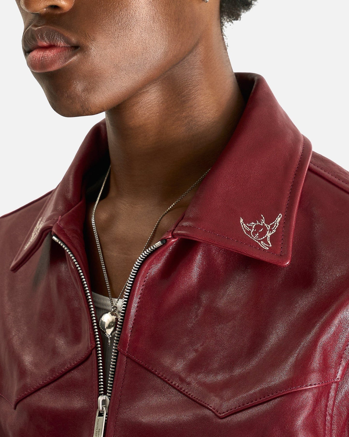 Enfants Riches Deprimes Men's Jackets Principe De L'Amour Wester Jacket in Burgundy/Grey
